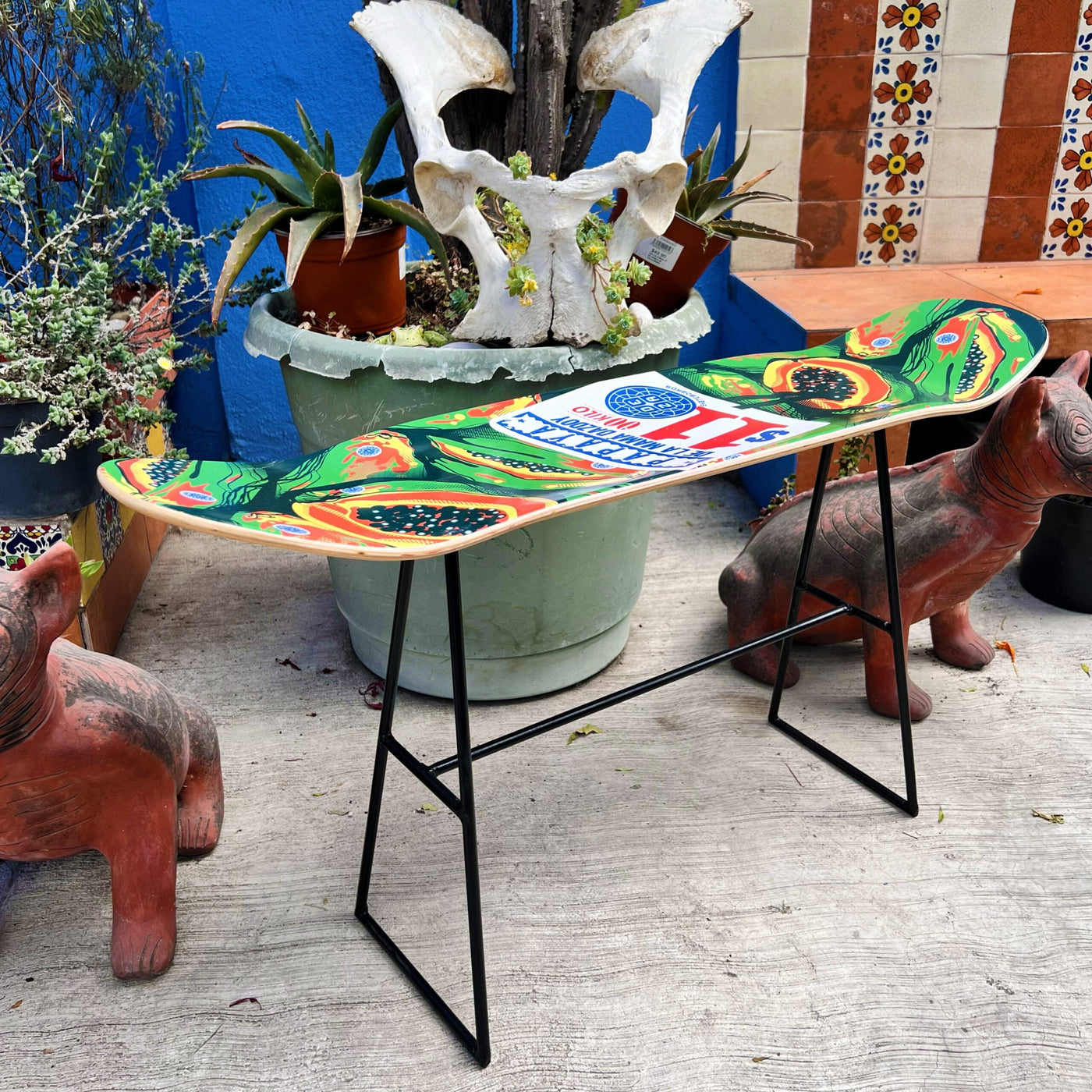 Banqueta o mesa auxiliar de Papaya de Mamá Dazdoy