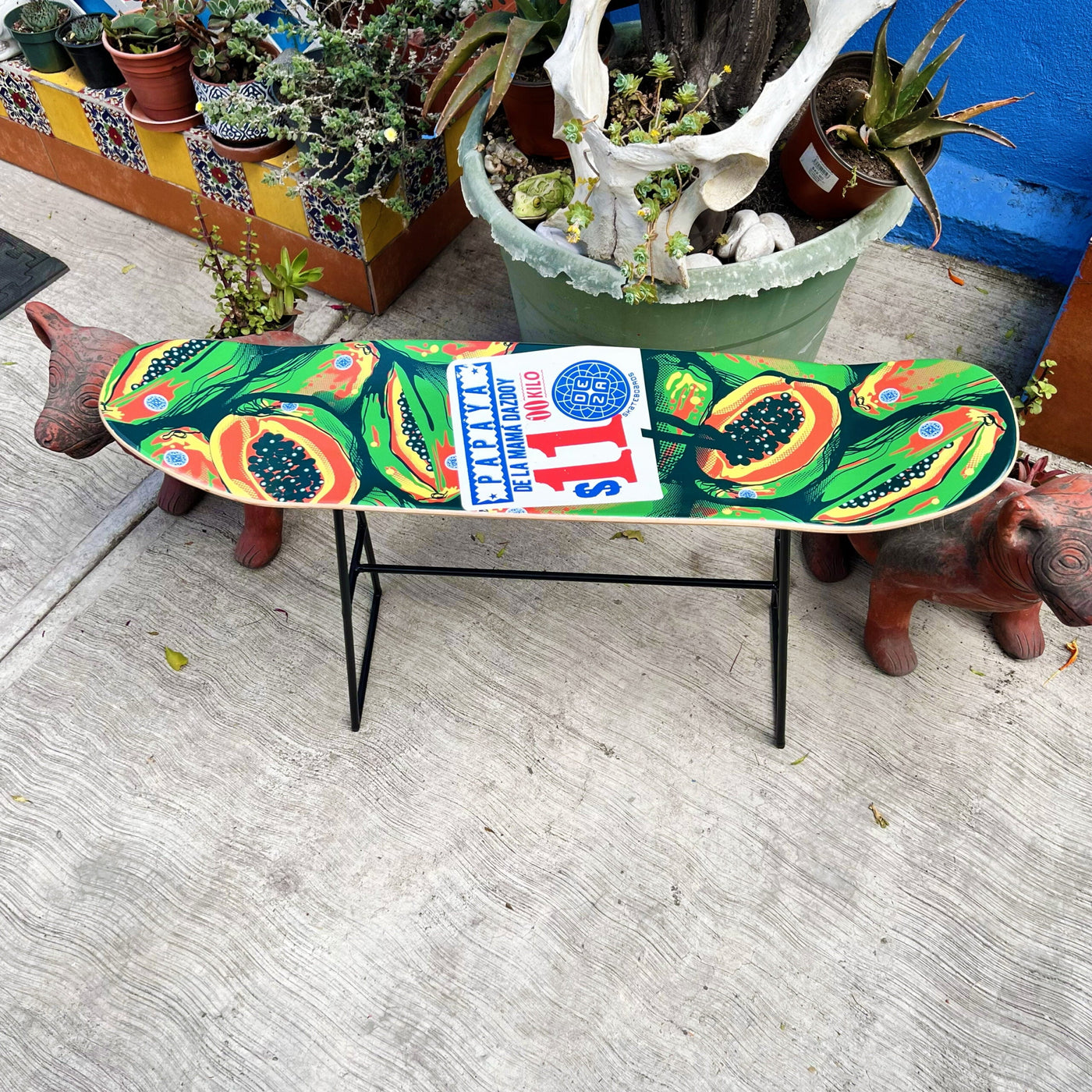 Banqueta o mesa auxiliar de Papaya de Mamá Dazdoy