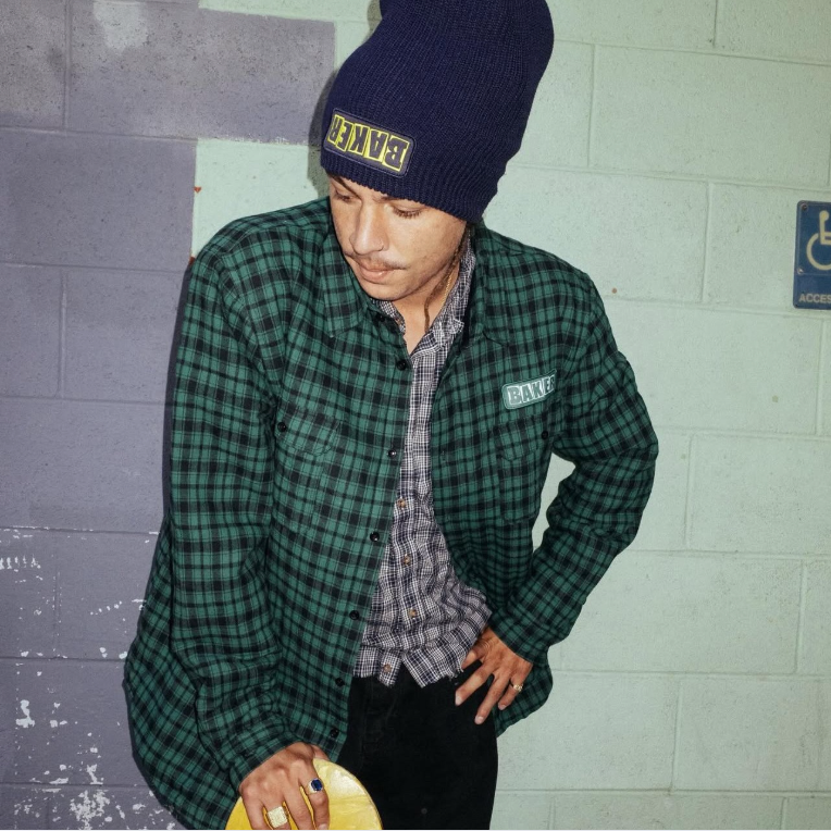 Camisa Baker Brand Logo Fannel Verde