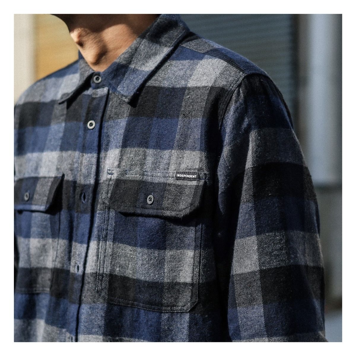 Camisa Independent Belmont Azul / Gris