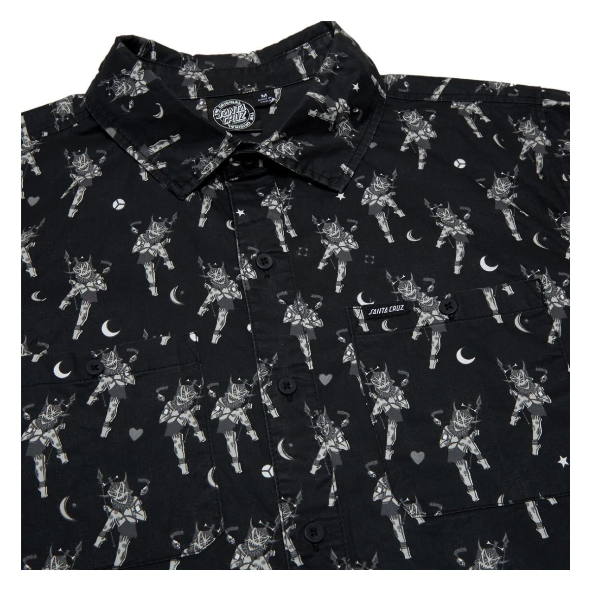 Camisa Santa Cruz Salba Witch Doctor Work Top Negra