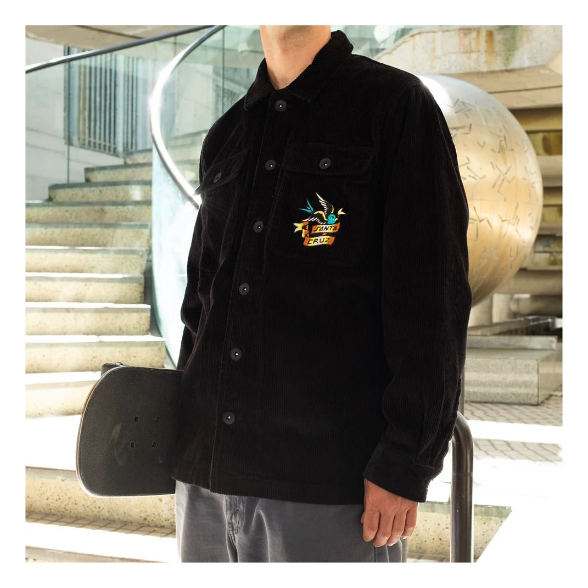 Camisa Santa Cruz Sommer Sparrow Corduroy Top Negra