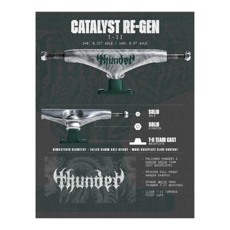 Trucks Thunder Team II Catalyst Regen 149 Plata Verde