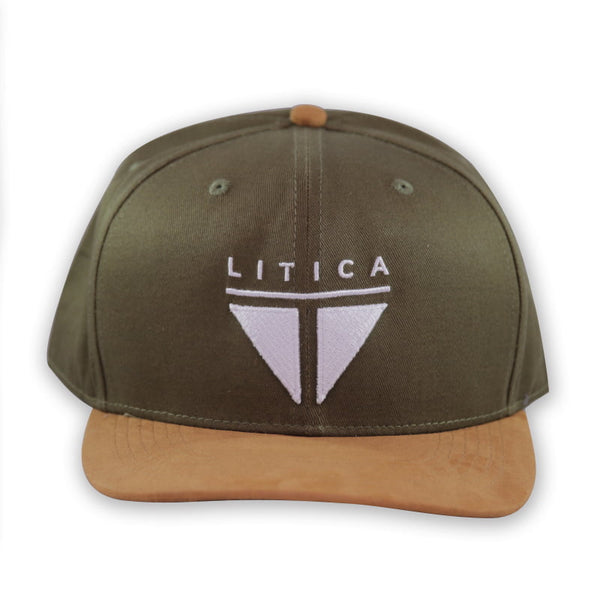 Gorra Lítica Logo 3D Snapback Verde / Arena