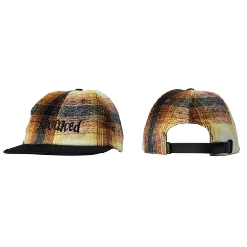 Gorra Krooked Adjustable Double Ok Script Fannel Strapback Café