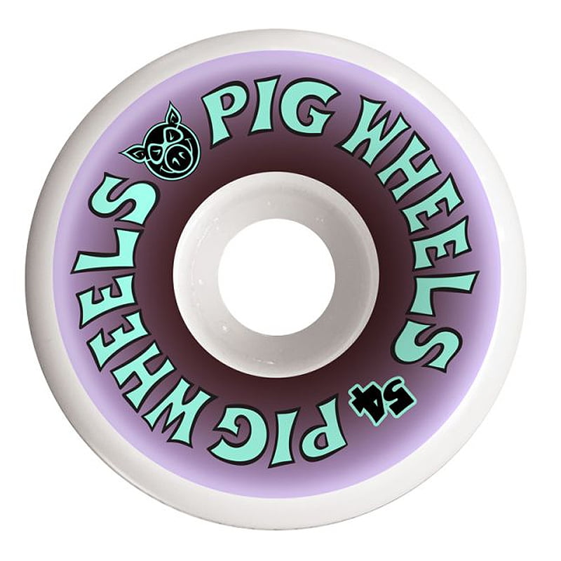 Ruedas Pig Wordmark 54 mm Blanco / Morado