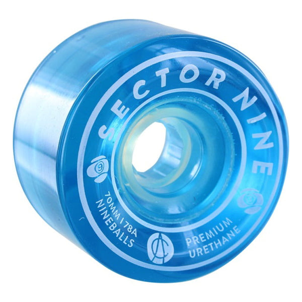 Ruedas Sector 9 Nine Balls 70 mm 78A Azul Transparente