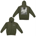 Sudadera Spitfire Hooded Zip Inferno K.T.U.L. Oliva