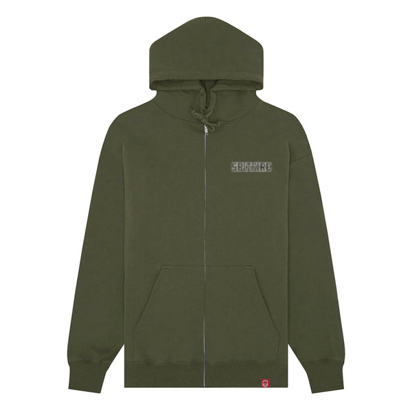Sudadera Spitfire Hooded Zip Inferno K.T.U.L. Oliva