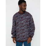Sweater Santa Cruz Creep Repeat L/S Crew Top Black Currant