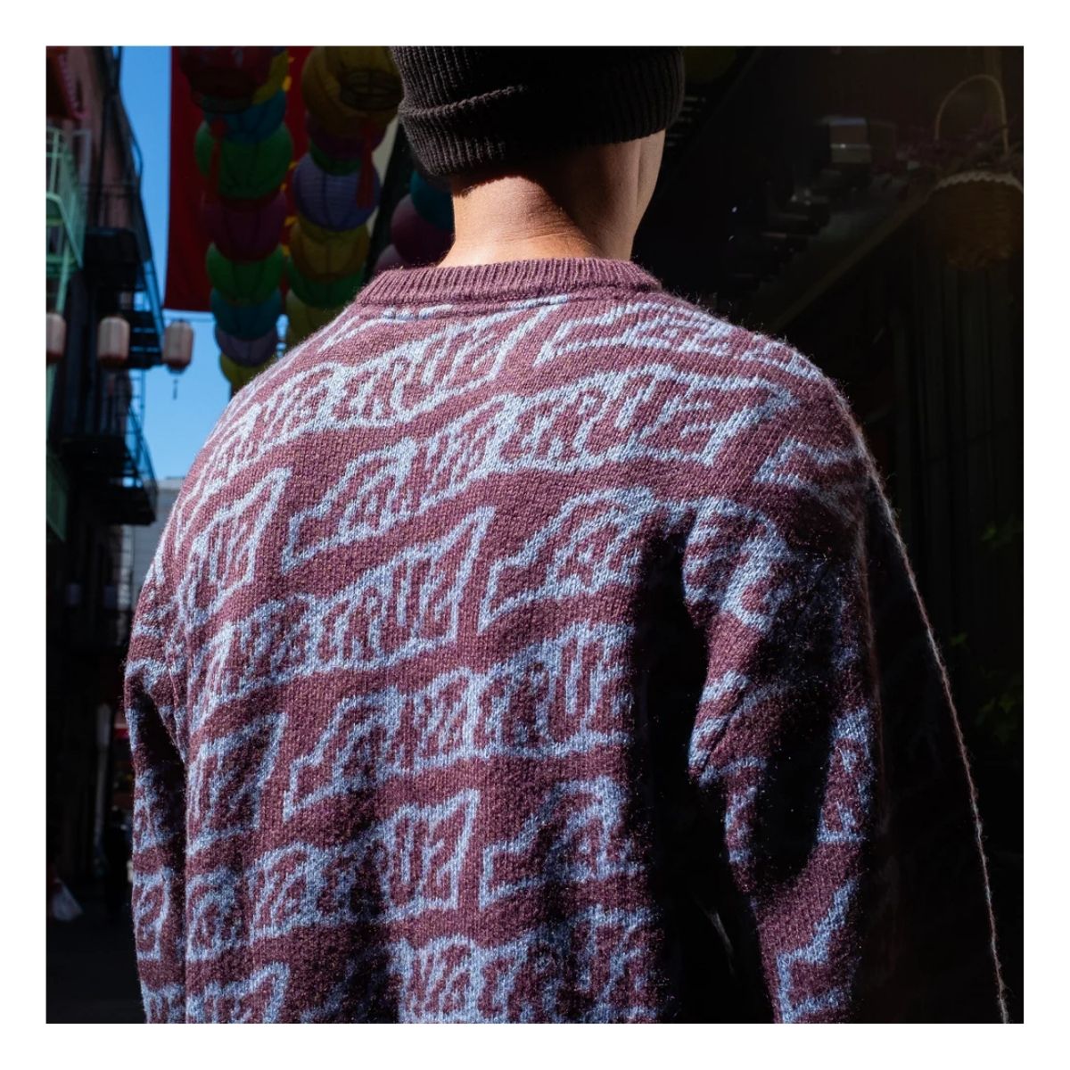 Sweater Santa Cruz Creep Repeat L/S Crew Top Black Currant