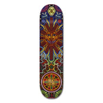 Tabla garantizada para su uso Profesional, compuesta de 7 capas de maple de Norte América. Serie inspirada en el Arte Huichol Mexicano. Arte orginal huichol realizado por artesano Roberto León y luego pasados a digital.