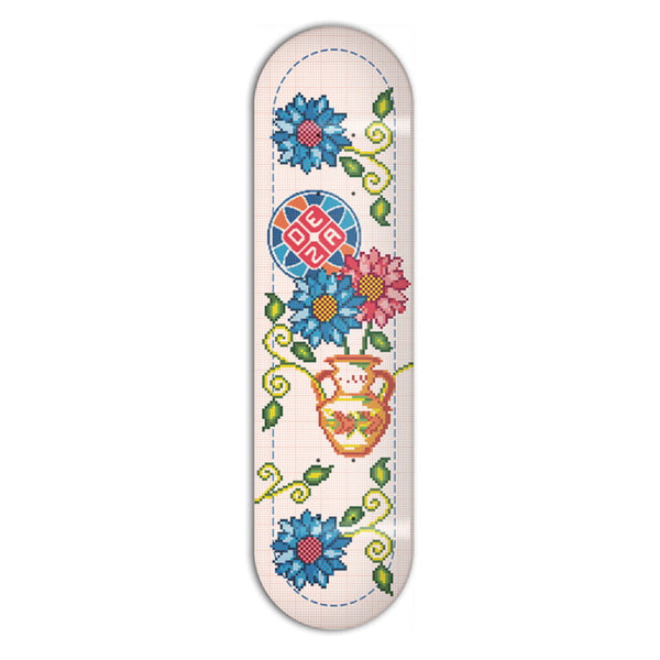 Tabla Deza Serie Puntos De Cruz Flores Blanco