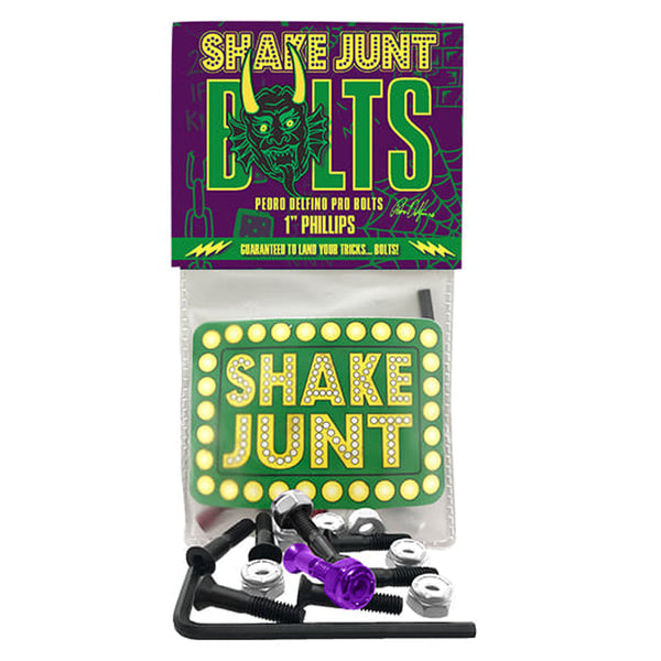 Tornillos Shake Junt Pedro Delfino 1" Phillips Negro / Morado