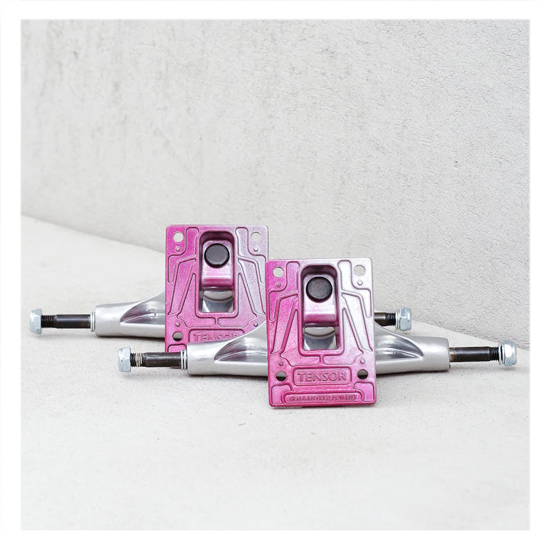 Trucks Tensor Aluminio Stencil Mirror Crimson Fade Plata / Rosa