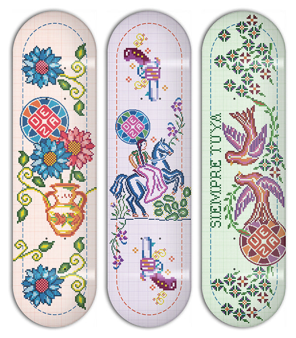 Tabla Deza Serie Punto De Cruz Pavo Blanco